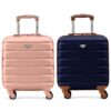 Case de Voyage Flight Knight Lot De 2 Bagages a Main Legers en ABS Rigide a 4 Roues Approuve pour Plus De 100 Compagnies