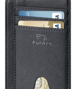 Portefeuille FurArt Minimaliste Fin avec Blocage RFID pour femmes et hommes
