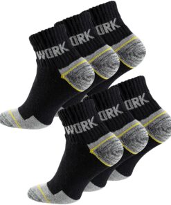 Chaussettes homme Cotton Prime - robustes pour le travail et les loisirs (43/46) - Noir - 6 paires