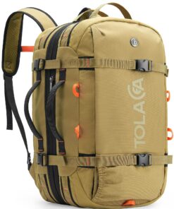 Tolaccea Sac à Dos de Voyage Cabine Éco-Responsable 40L-50L pour Ordinateur Portable 15.6 Pouces Homme/Femme avec Certif