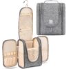 BOACAY Trousse de Toilette pour Femme, Homme et Enfant, Sac de Voyage Cosmétique en Silicone et V.vendor, 12 Compartimen