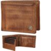 Portefeuille Fa.Volmer en Cuir pour Homme avec Protection RFID - Double Couture Extra Stable, Marron Antique