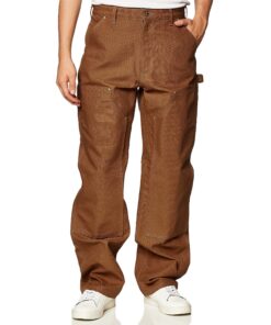 Carhartt Pantalon de Travail en Toile Lourde Rigide Doublée À L’Avant Loose Fit pour Homme - Sécurité et Durabilité en S