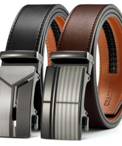 CHAOREN Ceinture Homme 2 Pièces 35mm Automatique Cuir avec Cadeau Box Homme Reglable