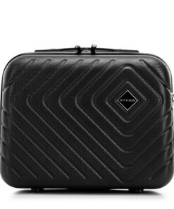 WITTCHEN Valise cosmétique en ABS Féminin/Masculin Voyage résistante et légère Sac de Voyage Cube Line Noir