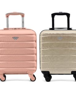 Case de Voyage Flight Knight Lot De 2 Bagages a Main en ABS Rigide 45x36x20cm Approuvé pour Plus De 100 Compagnies Aérie