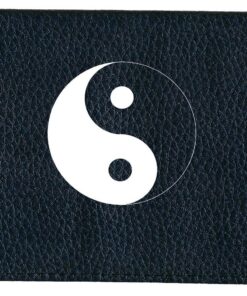 Syl'la Porte chéquier Noir Motif Ying Yang Hommes Mode Long Portefeuille Filtering Money Essentials