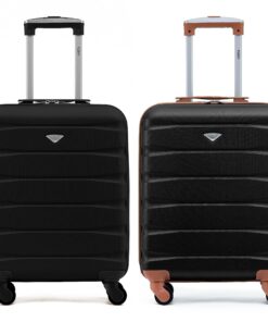 Valises Rigides Flight Knight Lot de 2 Bagages Cabinés en ABS 4 Roues | Approuvés easyJet, Jet2 et Ryanair (Priority) -