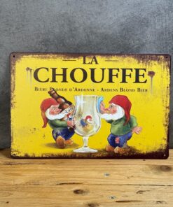 Plak2L - plaque métal vintage décorative Chouffe 30x20 cm | Intérieur Design Contemporain | Idéal pour Salon ou Salle à