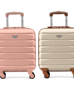 Casquette de voyage Flight Knight Lot de 2 Valises légères en ABS rigide avec 4 roues, approuvées pour plus de 100 compa