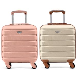Casquette de voyage Flight Knight Lot de 2 Valises légères en ABS rigide avec 4 roues, approuvées pour plus de 100 compa