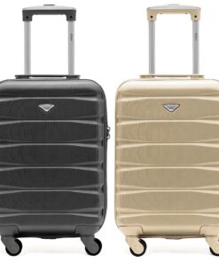 Valises rigides Flight Knight - Légeres en ABS - Cabine - Approuve par Plus de 100 Compagnies Aeriennes - British Airway