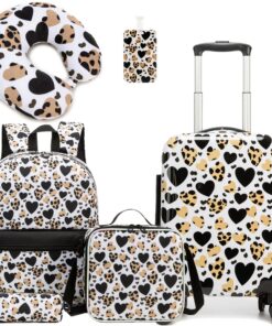 -HTgroce Valise Enfant Pliable pour Filles - Bagage à Main Cabine Réglable en Hauteur -HTgroce Valise Enfant à Roues pou