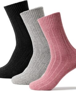 Chaussettes Laine Occulto Hiver Femme Lot de 3 Modèle Leni - Chauffent et Confortables pour le Congélateur et le Bureau
