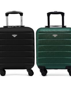 Bagages à main Flight Knight Lot De 2 ABS Rigides 4 Roues Approuvés pour Plus De 100 Compagnies Aériennes | Tote Bag | V