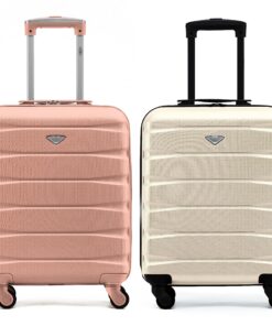 Bagages cabine Flight Knight - Lot de 2 valises légères en ABS 4 roues | Approuvé pour easyJet, Jet2 et Taille maximale