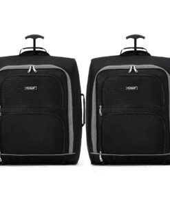 Valises Flight Knight Approuvées Easyjet, Légères et Faciles à Plier, Idéales pour les Voyageurs en Avion - 2 Roues - 56