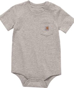Titre SEO optimisé : "Body à manches courtes Carhartt fille 24 mois Gris mélangé poche t-shirt une pièce"