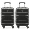 Flight Knight Casse Lot de 2 Valises Compactes en ABS Rigide avec 4 Roues, Approuvées pour Plus de 100 Compagnies Aérien
