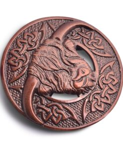 Kilt Emporium Broche en laiton pour kilt de vache écossaise homme mariage cérémonie 7,6 cm