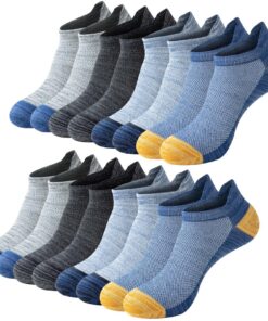 Chaussettes Basses Homme Épaises Respirantes Eono, Lot de 8 Paires pour Sports et Gym, Coton Oeko-Tex, Chaussettes Homme