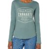 Carhartt Lockhart Graphic Long-Sleeve T-Shirt Femme Hiver Usager Actif Mode Fonctionnelle Polyester Doux