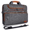 DOMISO Sacoche Ordinateur 17 Pouces Imperméable pour Homme Business - Sac à Bandoulière Portable 17-17.3" compatible Del