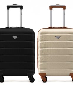 Bagages cabine Flight Knight - Lot de 2 valises en ABS léger à 4 roues - Approuvé pour easyJet, Jet2 et taille maximale