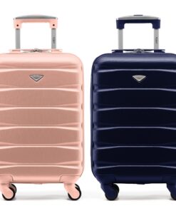 Case de Voyage Flight Knight Lot de 2 Bagages à Main Rigides en ABS 4 Roues pour Voyageurs en Réjunction, Approuvé pour