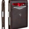 Suavell Portefeuille Fin en Cuir pour Homme Élégant et Fonctionnel | Porte-Cartes avec Pince à Billets | Protection cont