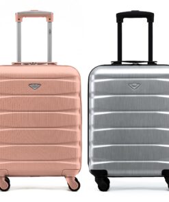 Bagages Flight Knight Rigides 2 Pièces Lightweight ABS 4 Roues Approuvés easyJet, Jet2 et Ryanair Priority 55x40x20cm