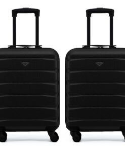 Valises Rigides Flight Knight Lot de 2 Cabine Approuvees easyJet Jet2 Ryanair Taille Priority 55x40x20cm