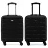 Valises Flight Knight Lot de 2 Rigides en ABS 4 Roues Approuvées easyJet Jet2 et Ryanair - Grande Capacité 55x40x20cm