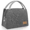 Sac Isotherme Repas Gris, Réutilisable Lunch Bag Isotherme pour Femmes et Hommes, Idéal pour le Travail et les Cours (Gr