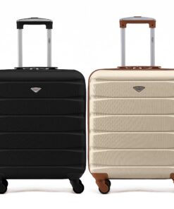 Bagages de cabine Flight KnightLot de 2 Valises Rigides Légers en ABS à 4 Roues | Approuvé par British Airways et easyJe