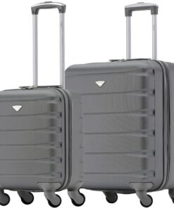 Knight Flight Ensemble De 2 Valises Rigides Legeres Pour Voyageurs EasyJet Taille Max 4 Roues 45x36x20 cm + 56x45x25 cm