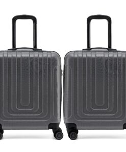 Flight Knight Lot de 2 Valises Rigides Légères - 8 Roues Spinners - Mentionnée par Plus De 100 Compagnies Aériennes Y Co