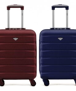 Valises rigides Flight Knight - Lot de 2 cabine léger en ABS 4 roues pour Ryanair, easyJet, Jet2 - Priority (55x40x20cm)