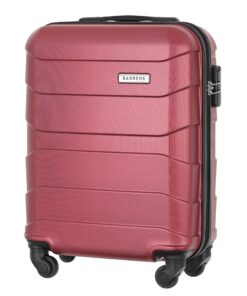 Barrens Valise Cabine Rigide Bourgogne Rigide Bagage Cabine 55x40x20 Leger a 4 Roues Silencieuses avec Serrure à Combina