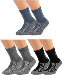 Vitasox Lot de 3 paires de chaussettes de sport en coton sans coutures pour enfant - Multicolore - Taille 31/34 - Sécuri