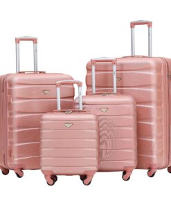 Valise Flight Knight ABS 3 Tailles | Bagages Légers | Pour Air France, Hop!, easyJet, Ryanair Et D'autres (4 PCS)