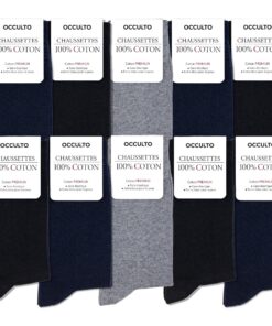 Occulto chaussettes homme en 100% coton - lot de 10-20 paires (modèle: Ingo) - convient pour hommes - parfait pour le po