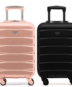 Case de voyage Flight Knight Lot de 2 - Bagages à main légers en ABS rigide à 4 roues - Convient pour plus de 100 compag