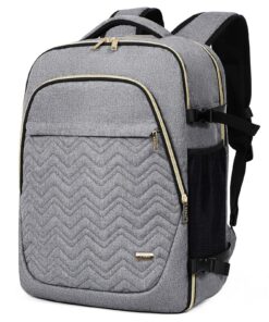 Lekesky Sac à dos de voyage résistant à l'eau pour femmes et hommes, taille valise cabine, sac cabine idéal pour week-en