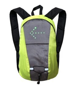 LED Sac à dos Réfléchissant 15L avec Signalisation Directionnelle pour Vélo et Scooter - Télécommande & Rechargeable USB