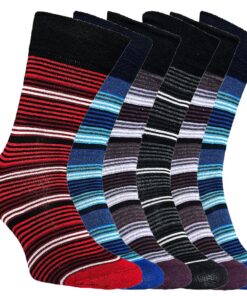 ZombaFlo Socks Diabétiques pour Hommes taille 6-11Comfortables et Loisirsigrants en Coton Multicolores HAUT Performance