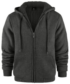 JACKETOWN Sweat Homme Capuche Zippé Chaussée d'Hiver Sport Doublé