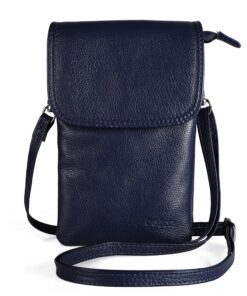 Sacs à Bandoulière en Cuir Véritable Femme Populaires, Besace Sacoche Messenger Téléphone Portable avec Bandoulière Régl