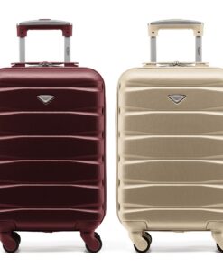 Case de Valise Flight Knight Lot de 2 pour Bagages A Main légers en ABS Rigide 4 Roues - Approuvé pour Plus de 100 Compa