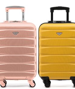 Bagages à main Flight Knight Lot De 2 Rigides en ABS 4 Roues Approuvé pour Air France et Ryanair 55x35x20cm